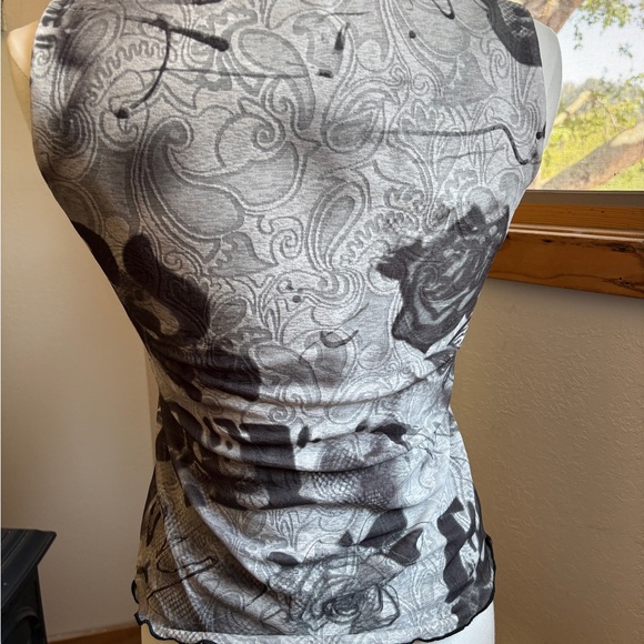 Therapy Black and Gray Patterned Tank Top - Picture 2 of 4